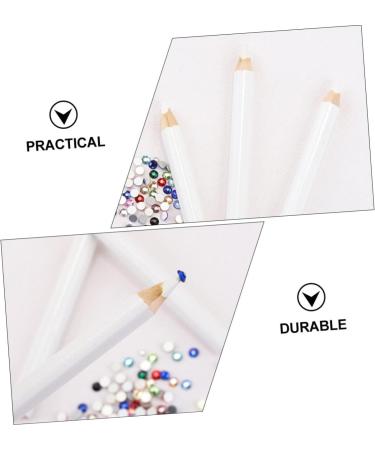 DOITOOL 60 Pcs Nail Point Drill Pencil Manicure Accessory Creative Manicure Pen Beads Crystal Diamond Pen Nail Art Picking Pen Nail Gem Jewelry Pen Gems Accessories Wood Rhinestones White - Buy Online on SooperMarket.com
