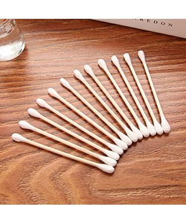 Greatangle-UK 100pcs Antibacterial Cotton Swabs - Double Head Wooden Handle Makeup Sticks for Health & Hygiene - Buy Online on SooperMarket.com