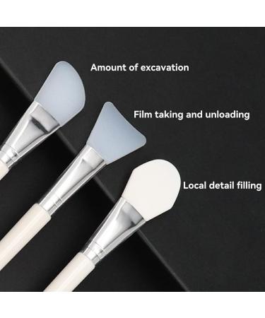 Dajidafu Brush Facial Mask Silicone White Professional Cutter-Type Tongue-Type Brushes Mud Cream Care Tool DIY Soft Beauty Tongue Shape - Buy Online on SooperMarket.com