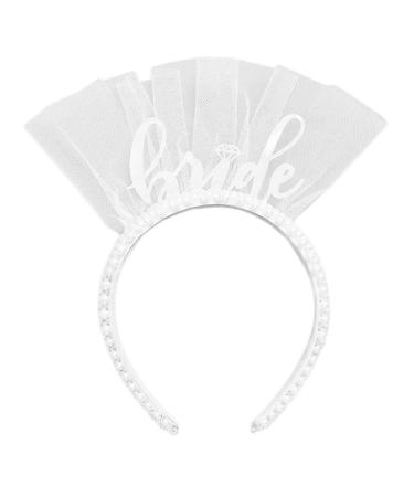 JSGHGDF BrideTo Be Headband Bachelorette Party Bachelorette Headband Bridee Headband Pearls Headband For Women Wedding Headband White