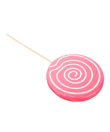 Warmhm 5pcs Candy Lollipops Crafts Pendant Boys Artificial Lollipop Giant Fake Lollipops Handmade Fruit Flavored Lollipops Swirl Lollipops Baby Items Wooden Rainbow Candy Manual Toddler Pinkx5pcs 14*1CMx5pcs