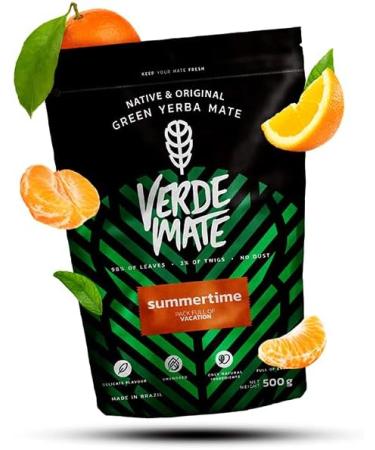 Verde Mate Green Summertime 500 g | Limited Flavor Variation | 100% Natural Ingredients | Brazilian Yerba Mate Tea | High Caffeine Content | Perfect for Beginners - Buy Online on SooperMarket.com