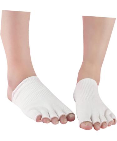 PLAFOPE 1 Pair Five Toe Gel Socks Dry Feet Gel Socks Fingerless Gloves Five Finger Socks Open Toe Socks Foot Moisturizing Socks Foot Spa Socks Open Toe Gel Socks Men Gel Feet Sock White - Buy Online on SooperMarket.com