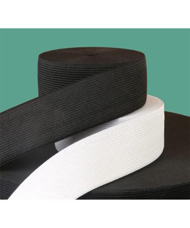 2 Pack 10 Yard 1.5 Inch Sewing Elastic Band - Heavy Stretch Braided Elastic for Pants, Waistband, Wigs, Skirts - Black & White - High Elasticity for DIY Projects - Buy Online on SooperMarket.com