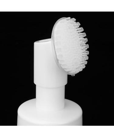 Foam Bottle with Brush Mousse Foaming Bottle Silicone Brush Empty Refillable Facial Cleanser Foaming Bottle Transparent (200ML) - Buy Online on SooperMarket.com