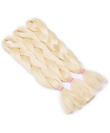 Tess Braids Extensions - 60 cm Jumbo Kanecalon Hair 5 Pack Light Blonde #613 for Box Braids - Buy Online on SooperMarket.com