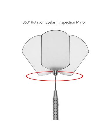 Professional Eyelash Art Tool Set - Stainless Steel Tweezers Mirror & Pickup Sticks for Salons - Silver - Buy Online on SooperMarket.com