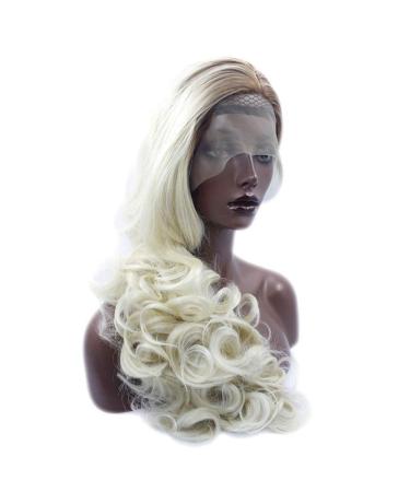 BGHJUE 24-Inch Natural Looking Long Wavy Synthetic Hair Lace Front Wig for Women - Heat Resistant Fiber Side Parting (Color: Photo Color) - Buy Online on SooperMarket.com