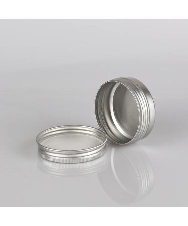 12 Pack of 40ml Silver Aluminum Screw Cap Cream Cans - Empty Round Cosmetic Containers with Stickers - Ideal for International Shipping - Buy Online on SooperMarket.com