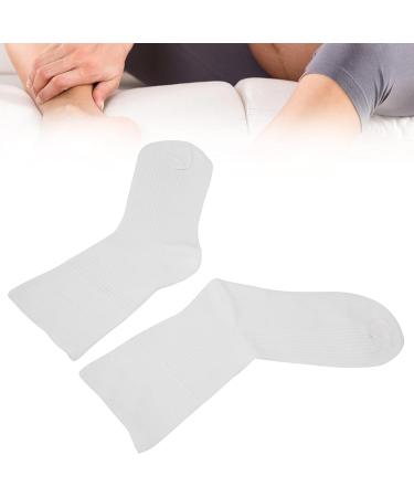 Diabetic Compression Socks for Elderly & Pregnant Women - Non-Binding Ankle Socks for Diabetic Foot Care (White) - Buy Online on SooperMarket.com