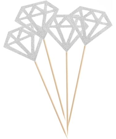 Vaguelly 150 Pcs Gold Diamond Topper Fruitcakes Wedding D cor Cake Diamonds Wedding Diamond Glitter Diamond Home Ornament Fruit Cake Glitter Wedding Cupcake Picks Commemorate Toothpick - Buy Online on SooperMarket.com