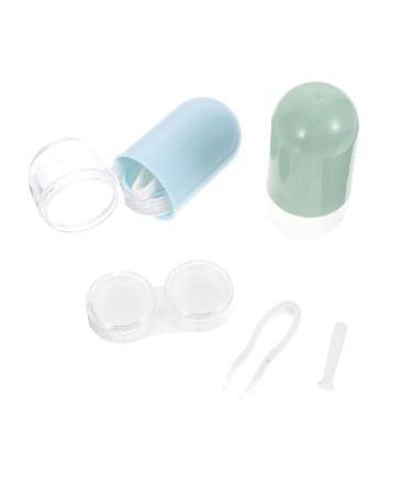Beavorty 8 STK contact lens container travel contact case eye care boxes lovely cozy contact lens solution travel contactui contacts cases cute accompanying box travel pp