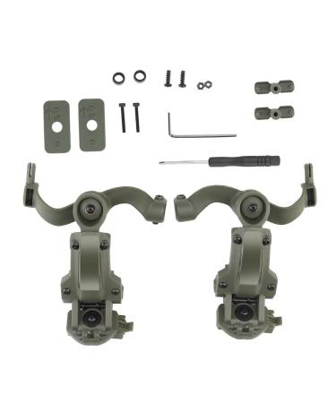 Tarn network faster ARC rail adapter for helmets Hanging headphone holder Multi-angle rotation Helm headset holder for tactical pickup headset green