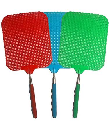 Marion10020 fly clapping flies flap clap clapping XXL extendable from 34 cm to 76 cm shotgun 19 x 16 cm colored 3-series set