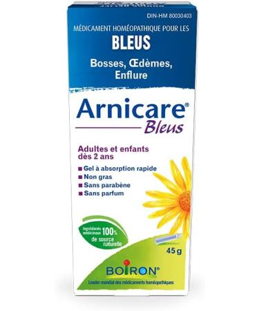 Boiron Arnicare Gel for relief of muscle and joint pain swelling and bruising. Natural health product 2x75g & Arnicare Bruise Swelling Bumps and Oedema Natural Sourced 45 Gram - Buy Online on SooperMarket.com