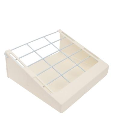 POPETPOP Rabbit Hay Rack Feeder for Bunny Guinea Pigs and Chinchillas Minimize Waste and with Hanging Alfalfa Hay Dispenser for Cage Beige