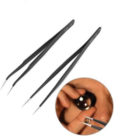 Stainless Steel Eyelashes Grafting Tweezers Makeup Tweezers Tool for Eyelashes Extension Nail Art Decoration for Professional Salon or Home Use(3#) - Buy Online on SooperMarket.com