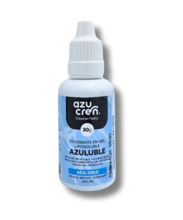 Azucren Oil Based Food Gel Colouring Sky blue Ideal for Chocolate Buttercream and Cream 30 G