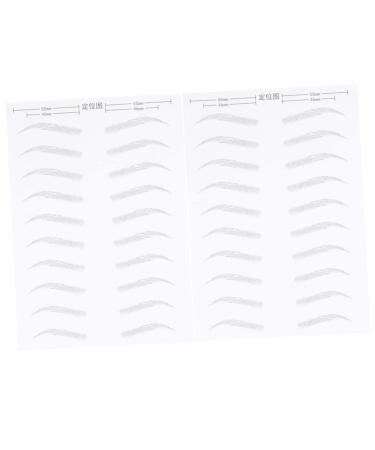 FOYTOKI 2 Pairs Simulation False Eyebrows Sticker Imitation Natural Brow Clear 21.00X15.00X0.01CM Black