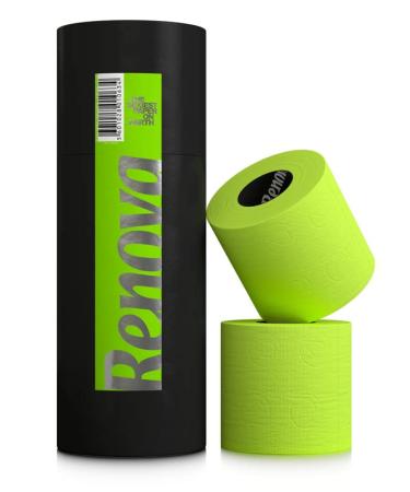 Gifts Colorful colored toilet paper - Contents 3 rolls - luxury roll - 3 -layer - Renova - Soft - original - toilet paper - Available in blue green red orange pink yellow black (green)