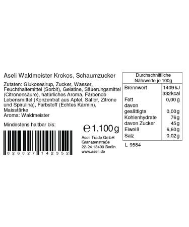 Aseli Wooden Champion Crocodiles - Gluten-Free & Lactose-Free Foam Candy (1100g) | Red Eyes Direct from Manufacturer - Buy Online on SooperMarket.com