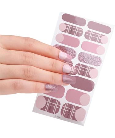 Ruarby French Tip Press on Nails Medium Almond False Nails Tips Detachable Full Cover Stick on Nails Glossy Nude False Nails - Buy Online on SooperMarket.com