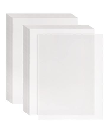 FSWCCK 150 Sheets Translucent Tracing Vellum Paper Printable 8.5 x 11 Inches for Invitations, Envelopes, Scrapbook Projects (8.5 x 11 Inches, 93GSM)