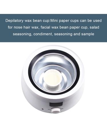 100PCS White Cardboard Wax Paper Cups for Hair Removal Bean Tools & Butter Beans - Buy Online on SooperMarket.com