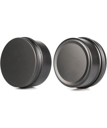 Tianzd 24 Pack 80ml Matte Black Aluminum Screw Top Cream Cans | Ideal for Cosmetics Candles & Ointments | Includes 3 Spoon & 24 Labels - Buy Online on SooperMarket.com