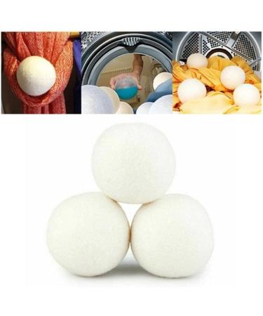 1Pcs Dryer Balls Natural Fabric Virgin Reusable Balls Dryer Wool Laundry Softener Dry Washing Kit Balls 6cm - Buy Online on SooperMarket.com