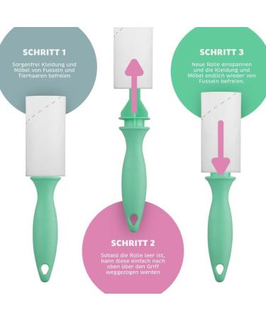 3-Pack Pocket Lint Rollers with Protective Cap - Cat Designs | Perfect for On-the-Go Lint Removal - Buy Online on SooperMarket.com