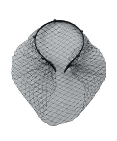 JSGHGDF Headbands for Women Girls Wide Plain Turban Headband Fashion Veil Rhinestones Hair Bands Mesh Hair Hoop Black without diamon