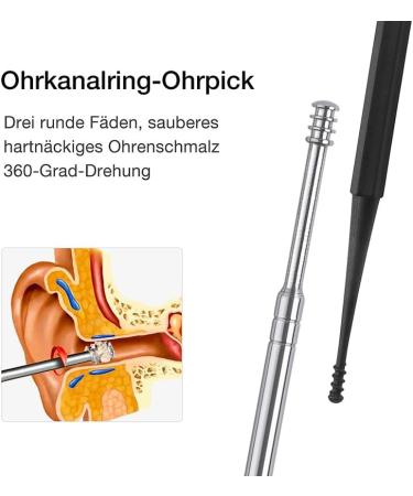 7 in 1 Stainless Steel Ear Cleaner Set - Earwax Removal Tool for Adults and Children - Buy Online on SooperMarket.com