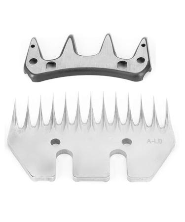 Sonk sheep shears sound professional universal stainless steel shear knife 9/13 teeth straight/curved blade electric wool cutter replacement blades for alpacas goats (13 teeth straight blade)