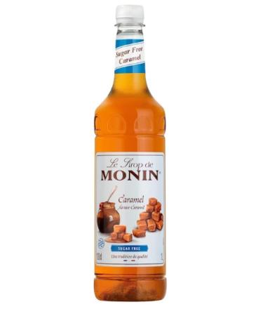MONIN Premium Sugar Free Caramel Syrup 1L with FREE Cocktail Recipe Card
