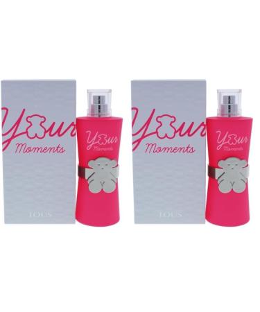 TOUS Your Moments Eau De Toilette Spray for Women 3 Ounce (Pack of 2) Apricot Floral 3 Ounce (Pack of 2)