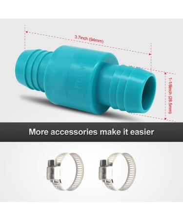 1 1/8 inch Marine Bilge Pump Check Valve - Non Return In-line One Way Valve - Buy Online on SooperMarket.com