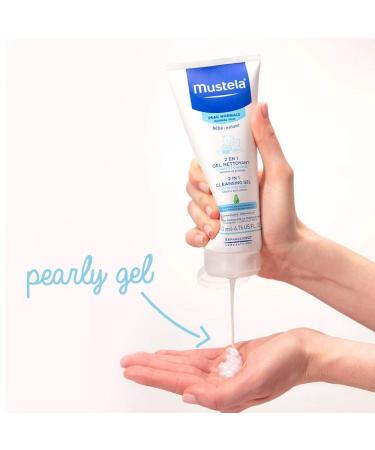 Mustela Baby 2-in-1 Cleansing Gel - Gentle Body & Hair Cleanser with Avocado - 6.76 fl. oz. - Biodegradable & Tear-Free - 1 or 2-Pack - Buy Online on SooperMarket.com
