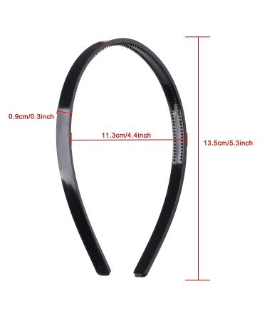 36 Pcs Black Plastic Headbands with Teeth Comb - Thin Hair Bands for Women & Girls - DIY Hair Accessories - Zifengcer Color1 - Buy Online on SooperMarket.com