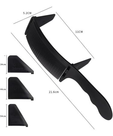 zabeto 1Set Positioning Comb Barber Hair Cutting Comb Salon Hairdressing Clipper Curved Comb for Men Hair Styling Tool Black - Buy Online on SooperMarket.com