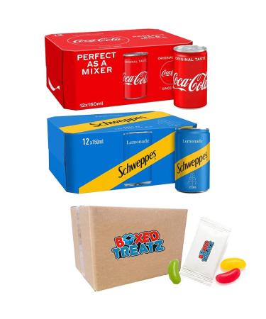 Lemonade 150ml + Coke 150Ml (24/48 Mixed Pack) Perfect For Mixers Boxed Treatz (24)