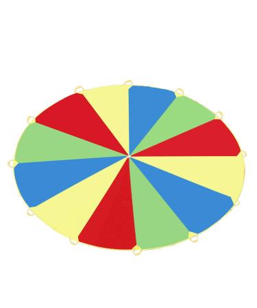 Sonyabecca Parachute, Play Parachute 10ft 12ft 16ft with 12 Handles 20ft 24ft with 16 Handles for Kids Cooperation Group Play