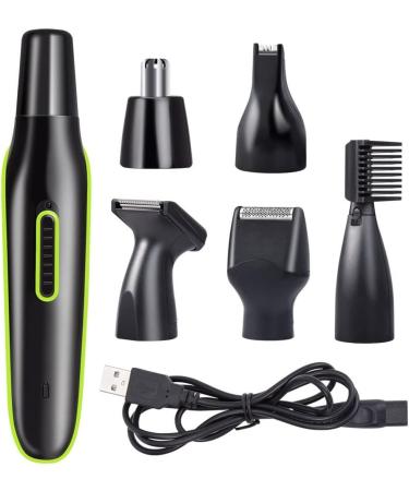 4-in-1 USB Rechargeable Nose Hair Trimmer for Men - Waterproof Ear & Eyebrow Clipper - Perfect for Travel & Family Use - Buy Online on SooperMarket.com