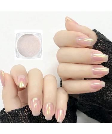 4 Pcs White Iridescent Aurora Chrome Nail Powder Set - Mermaid, Pearl, Chameleon & Manicure Pigment - Buy Online on SooperMarket.com