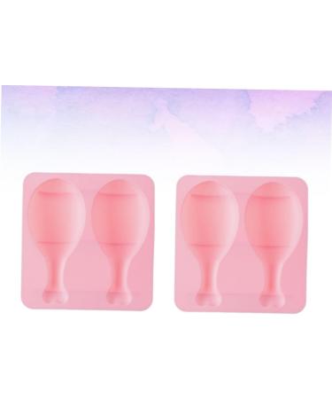 HOMSFOU 4 Pcs Silicone Molds Fondant Molds De para Gelatinas Silicone Cake Mold Silicone Baking Mold DIY Baking Molds Complementary Food Drumstick Pinkx2pcs 15.8*14.9 CMx2pcs - Buy Online on SooperMarket.com