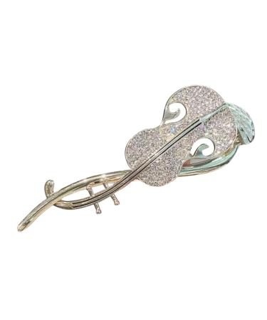 PLAFOPE Rhinestone Twist Clip Pipa Barrettes Chinese Hair Clips Pipa Hair Barrette Hair Bun Holder Chinese Hair Clamps Hair Clips for Fine Hair Pretty Hair Clips for Women French Pins