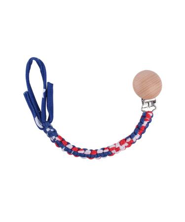 Tian-K Handmade Beech Wood Pacifier Chain Clip - Eco-Friendly Cotton Woven Baby Dummy Leash - Buy Online on SooperMarket.com