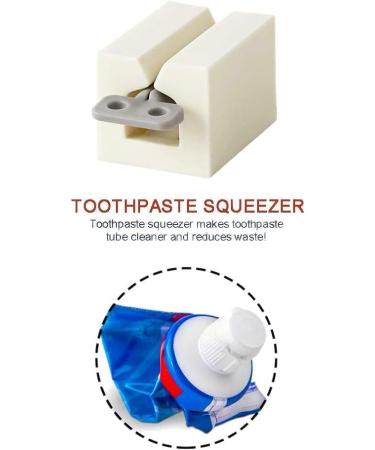 Xeodaun 4Pcs Multifunctional Toothpaste Tube Squeezer Plastic Tooth Paste Holder Dispenser - Buy Online on SooperMarket.com
