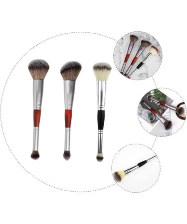 NOLITOY 3pcs Double-ended Makeup Brush Eye Shadow Blush Brush Eyeshadow Applicator Make up Contouring Brush - Buy Online on SooperMarket.com