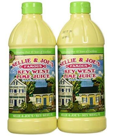 Nellie & Joes Juice Key West Lime Pack of 2 16oz bottles - 32oz total